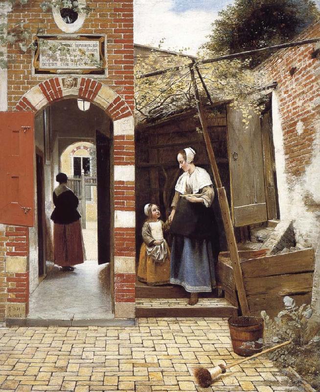 Pieter de Hooch The Courtyard of a House in Delft china oil painting image